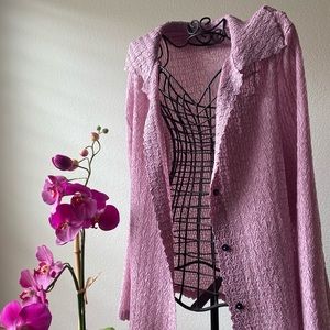 Lavender Long Sleeve Button Up